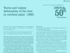 Orthopaedic Interventions in Cerebral Palsy Virtual Issue